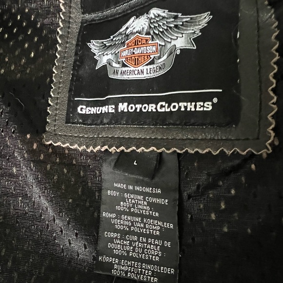 Harley-Davidson Black Leather Jacket size L - Picture 4 of 6